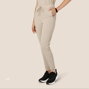 High Waisted Scrub Joggers - Khaki